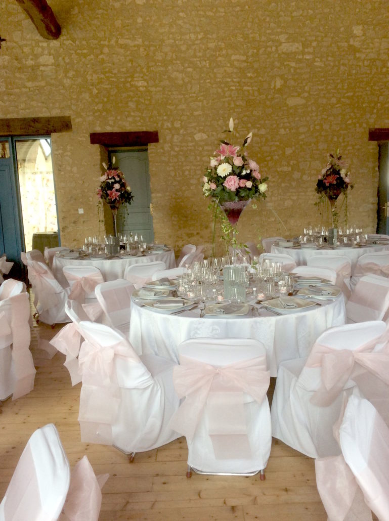 le domaine de la cour - salle de mariage normandie décoration de table